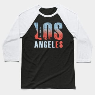 Los Andeles (LA) California city map typography-1850 Baseball T-Shirt